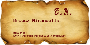 Brausz Mirandella névjegykártya